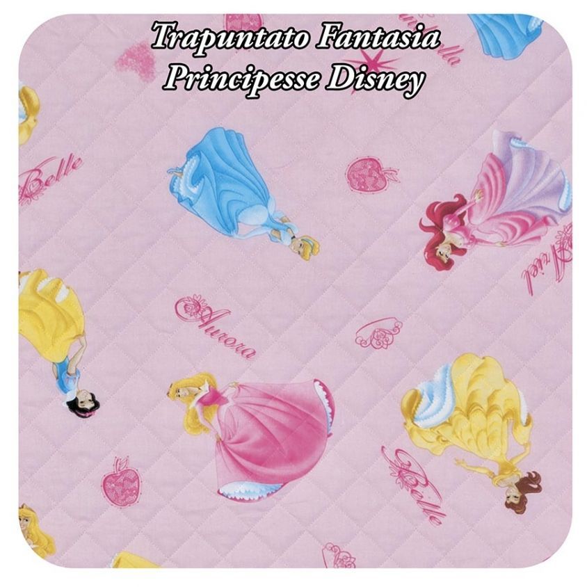 fantasia Principesse Disney rosa trapuntato